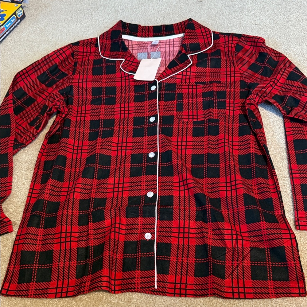 Red Plaid Kids Pajamas